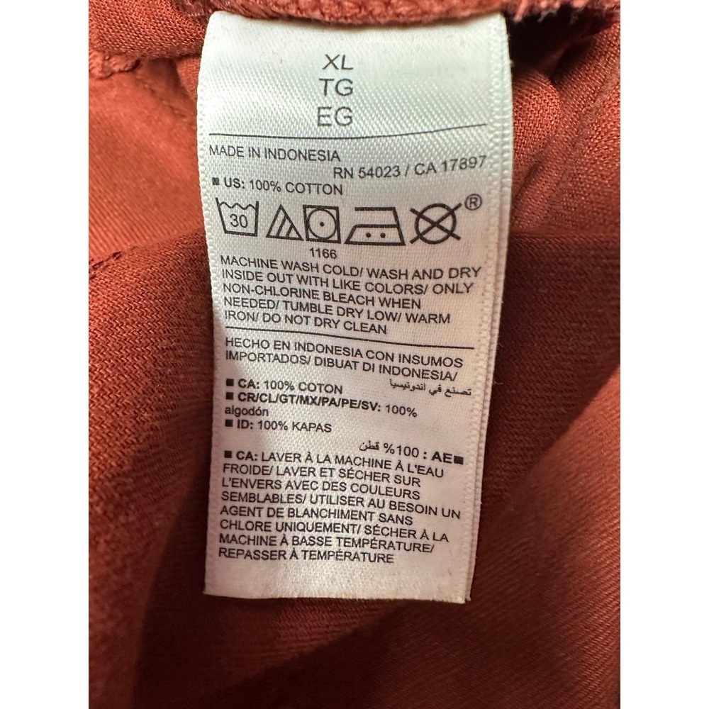 OLD NAVY Womens Utility Cargo Pants Rust Orange Paperbag Waist Belted Cropped XL - Picture 7 of 10